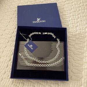 Swarovski Angelic Necklace and Bracelet - round cut blue stones